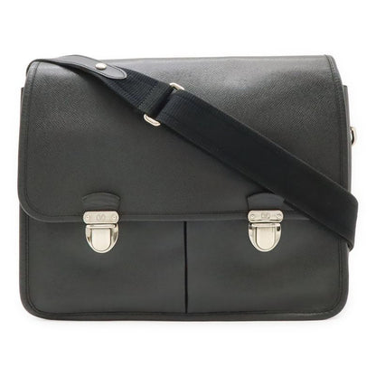 Louis Vuitton Taiga Alexei Shoulder Bag Crossbody Ardoise Black Silver Hardware