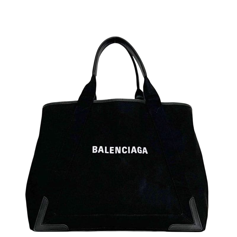 Balenciaga Tote Bag Navy Cabas M Black 339936