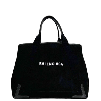 Balenciaga Tote Bag Navy Cabas M Black 339936