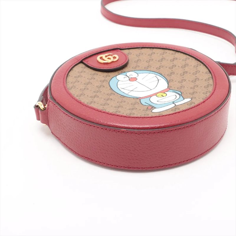Gucci X Doraemon Collaboration Micro GG Leather Shoulder Bag Crossbody 625216