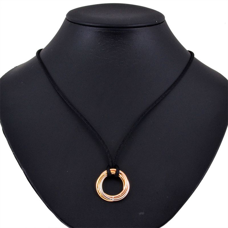 Cartier Trinity Necklace Diamond 18K Yellow Gold 128g 18K White Gold 18K Pink