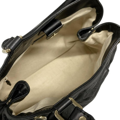 Gucci Tote Bag Sookie/shima Line 211944 Black Leather