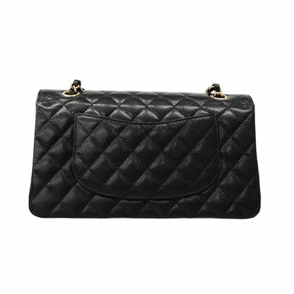 Chanel Shoulder Bag Matelasse Caviar Skin Black Chien Pan Gold Hardware Women
