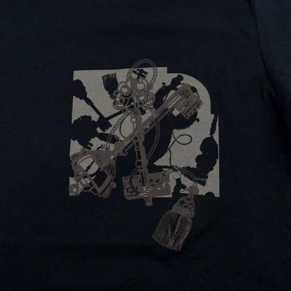Hermes T-shirt Culture Black Size 38 Cotton Short Sleeve Women's