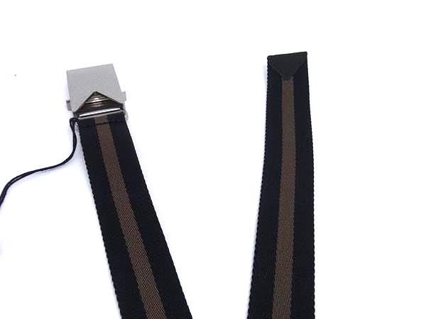 Bottega Veneta Canvas Silver Hardware Belt Men's Black And Brown Fl7597
