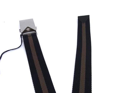 Bottega Veneta Canvas Silver Hardware Belt Men's Black And Brown Fl7597