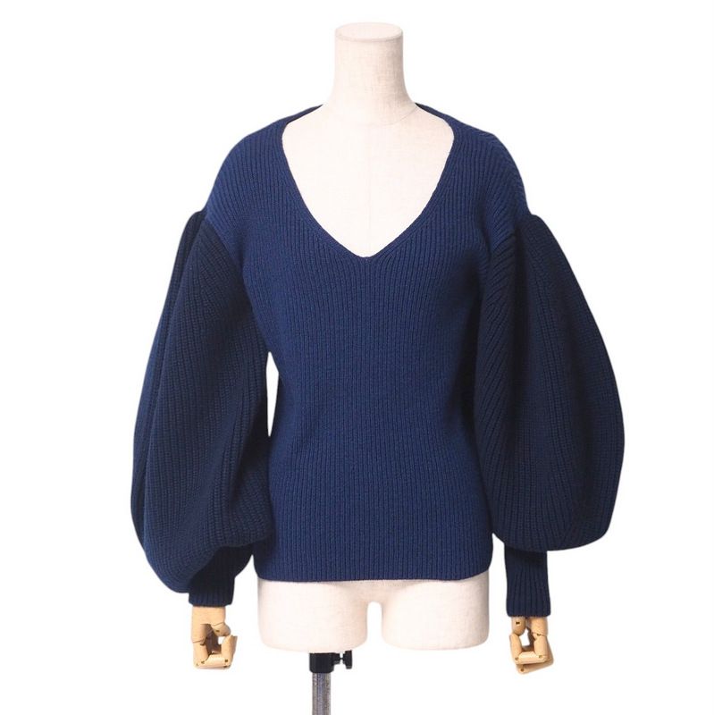 Loewe Sweater Size S Volume Sleeve Knit Sweater [recommended] Made In Italy