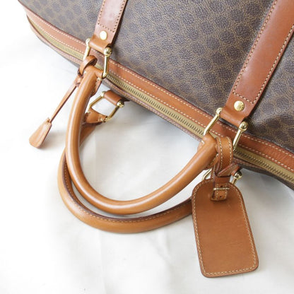 Celine Macadam Boston Bag Brown Leather High Brand Luxury Branded Ladies