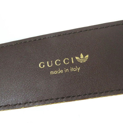 Gucci×adidas 406831 GG Marmont Leather Belt Brown Gold Hardware 65 And 26