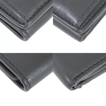 Balenciaga Wallet Trifold Wallet Mini Wallet Gray Leather 67bs134