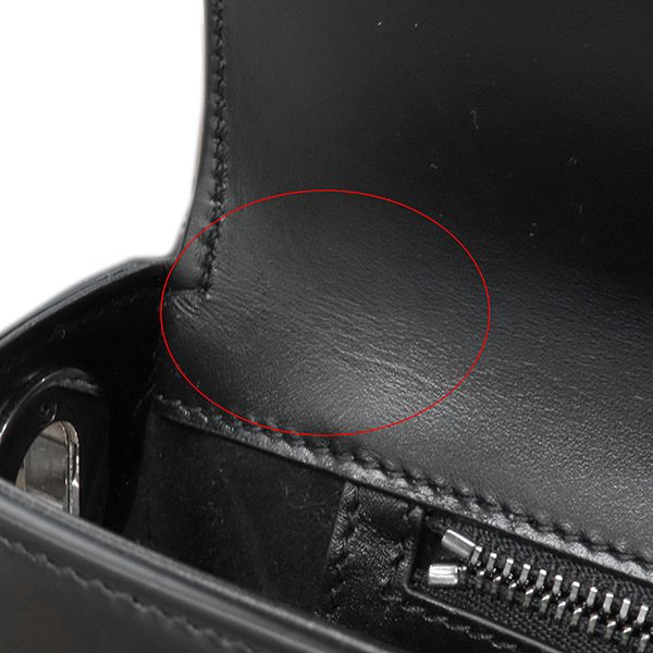 Gucci 2way Bag Double G Plate Leather Black Silver Hardware Black Shoulder