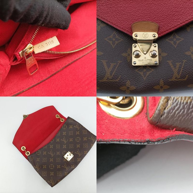 Louis Vuittonpallas Chain Monogram / Brownish X Threes Monogram Canvas And