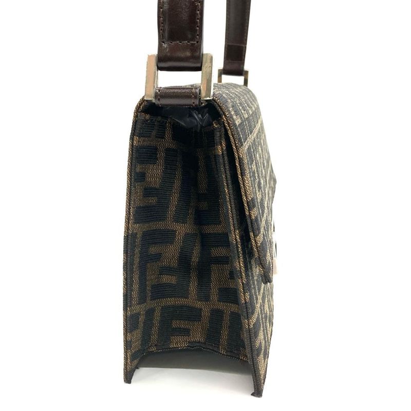 Fendi Zucca Shoulder Bag Jacquard Khaki Women