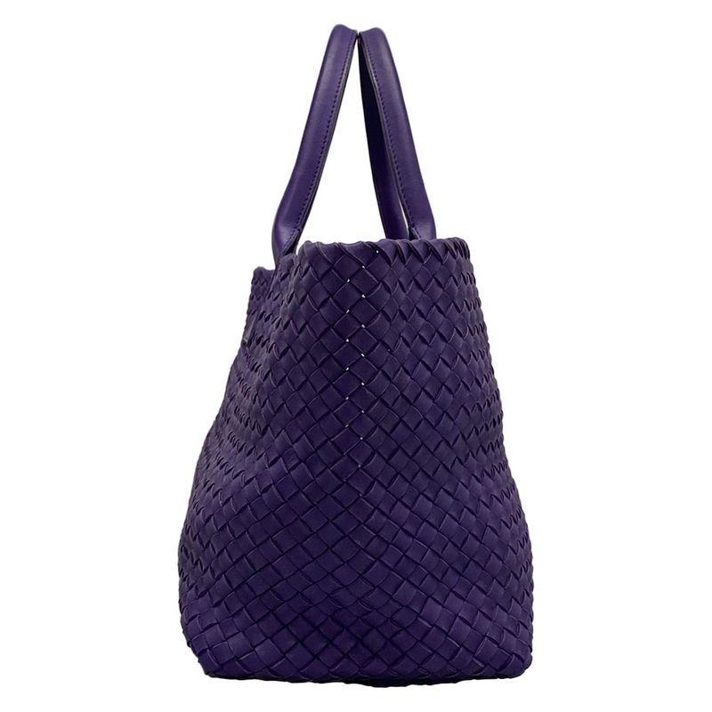 Bottega Veneta Tote Bag Cabas MM Purple Limited Edition Of 750 (361/750) Leather
