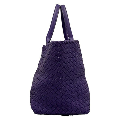 Bottega Veneta Tote Bag Cabas MM Purple Limited Edition Of 750 (361/750) Leather