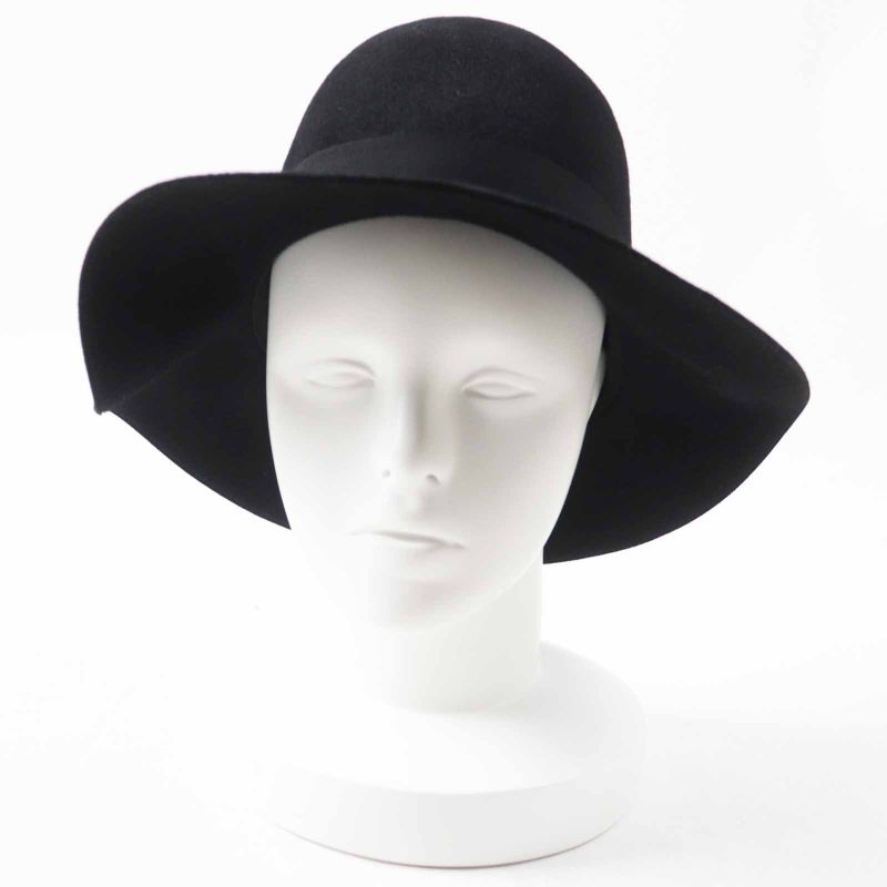 Gucci 444015 Taiga Rabbit Felt Hat Black S Women's