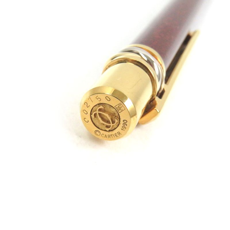Cartier Trinity De Cartier Marbled Twist Ballpoint Pen Bordeaux Gold Made In