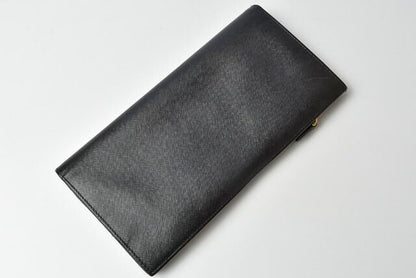 Prada Wallet Men's Prada Long Wallet 1m1302 Saffiano Shape Pressed Leather NERO
