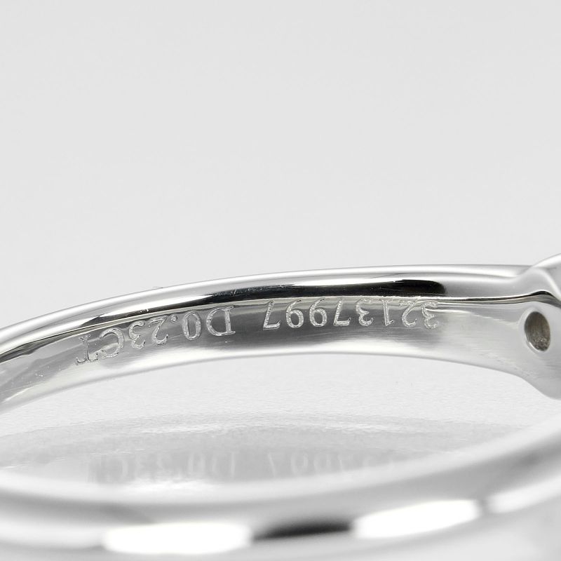 Tiffany & Co Solitaire 0.23ct Pt950platinum × Diamond #11 Ladies 4.32g Ring