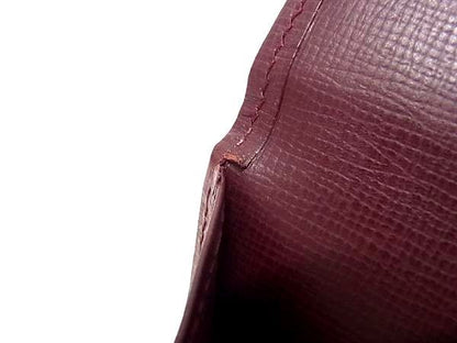 Cartier Must Line Leather Coin Case Coin Purse Men's Ladies Bordeaux