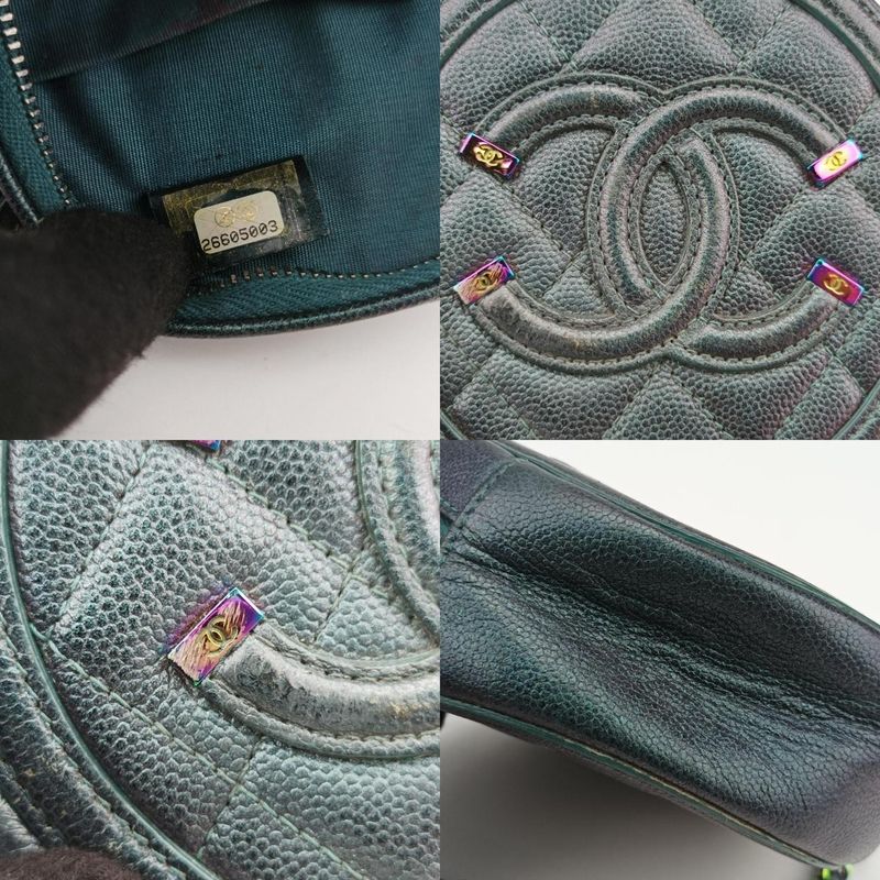 CHANEL  Round Green Caviar Skin A8159926605003