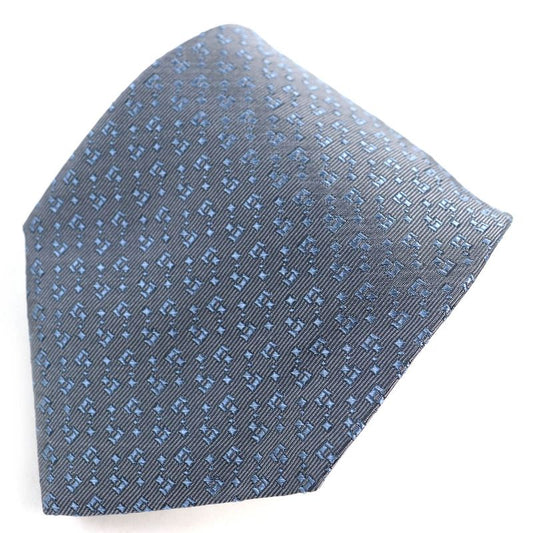 Gucci 100% Silk All-over Design Regular Tie Tie Gray-blue Men's Accessories