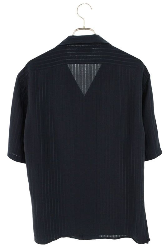 Saint Laurent Paris 713875 Y2g62 Striped Silk Short Sleeve Shirt Men 39