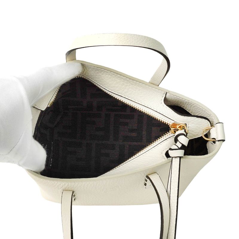 Fendi Handbag Roll Mini White