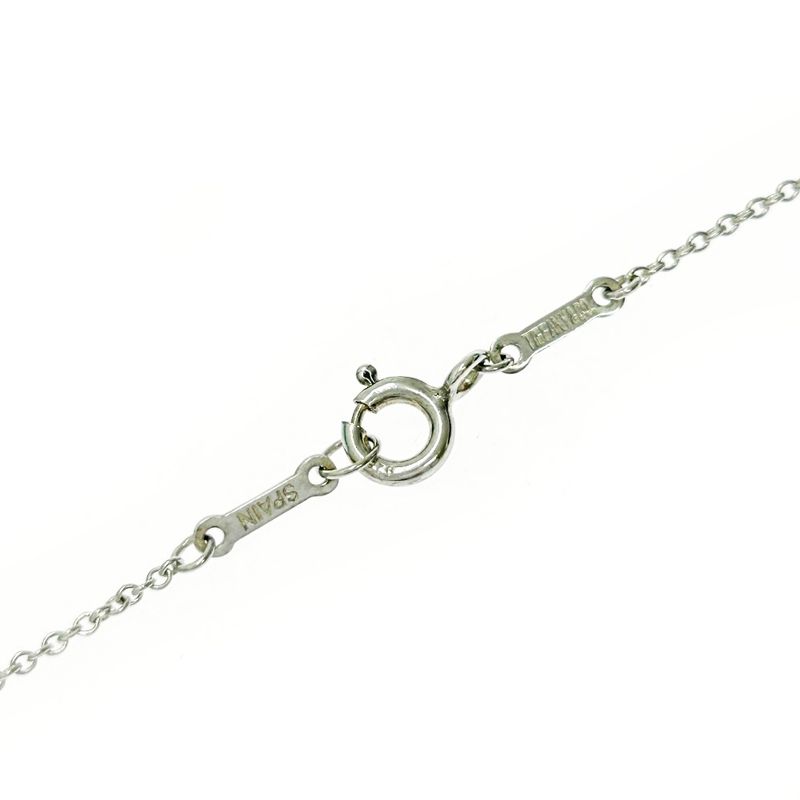 Tiffany & Co Silver Curved Heart Necklace 4.3g 925 Engraved 412035 Necklace