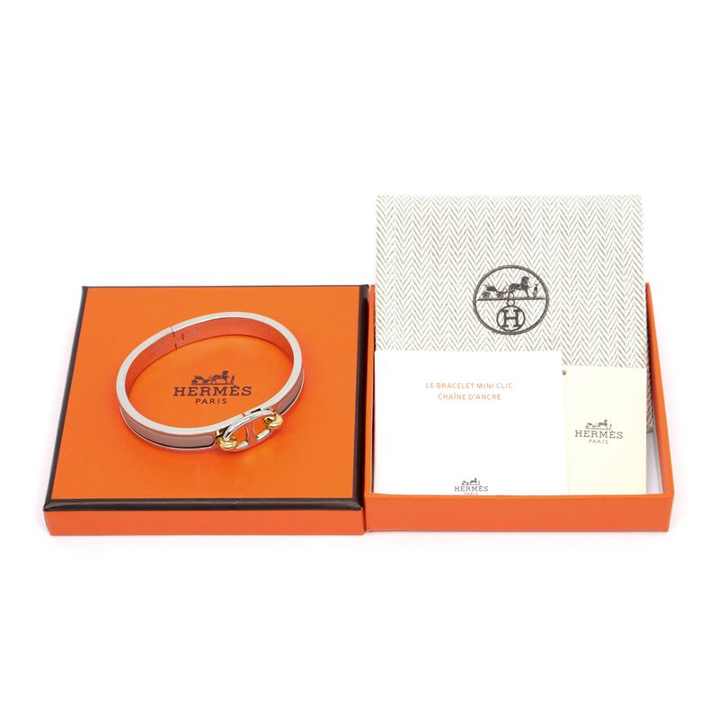Hermes Mini Click Chaine D'ancre PM Marron Glace Gdhardware Svhardware