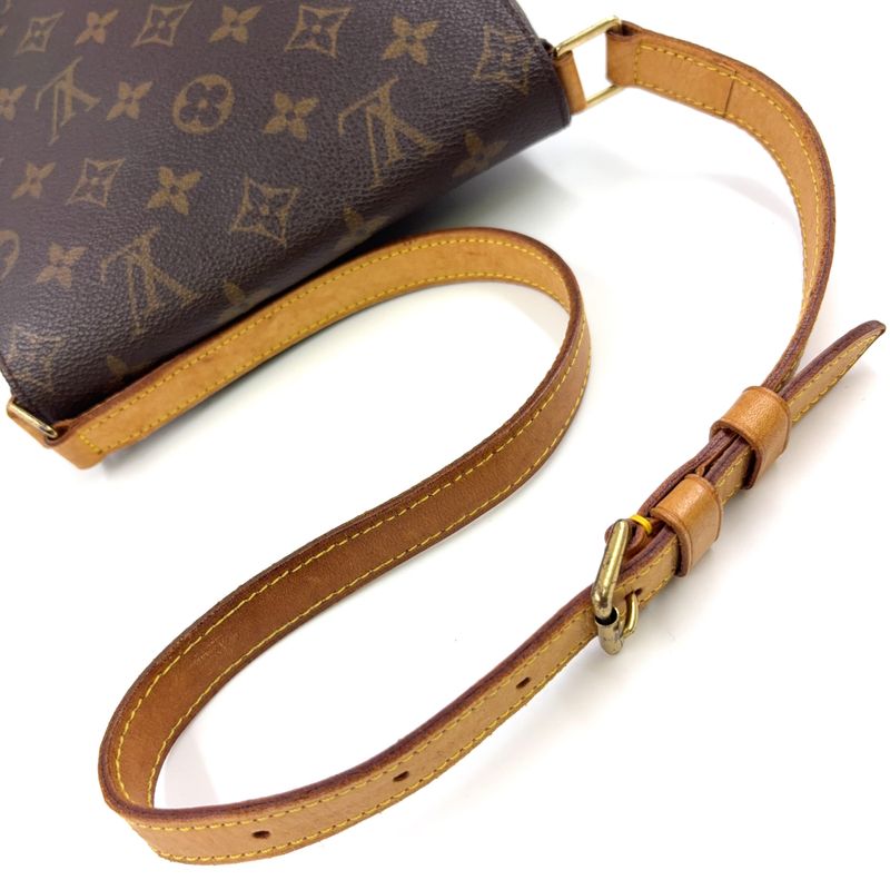Louis Vuitton Musette Salsa Short Strap Monogram Leather × PVC Brown Shoulder