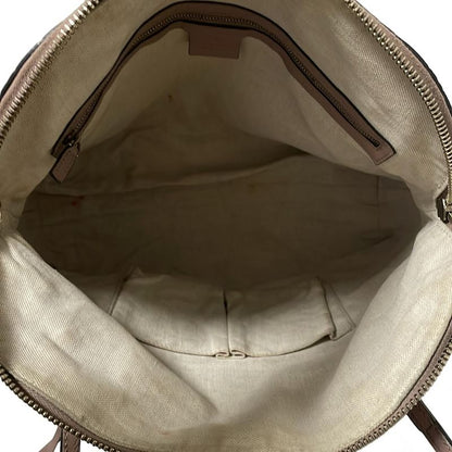 Gucci Shoulder Bag Bree Stripe Line 323673 Pink Beige Leather