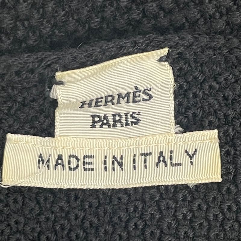 Hermes T-shirt Top Knit Wool Black
