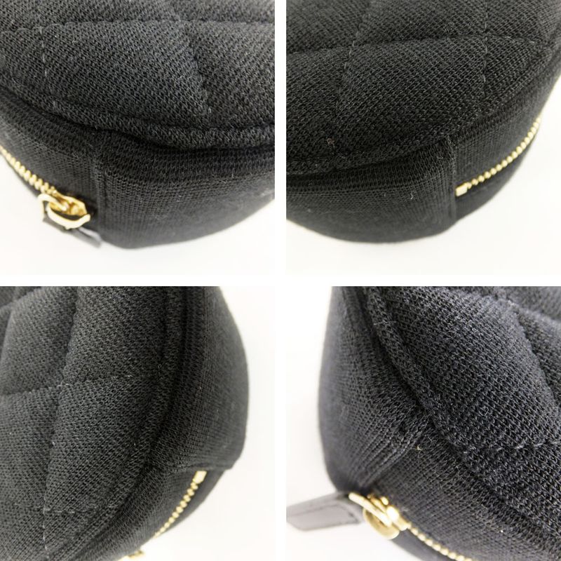 Chanel Round Chain Shoulder Cotton Round Shape Coco Mark Gold