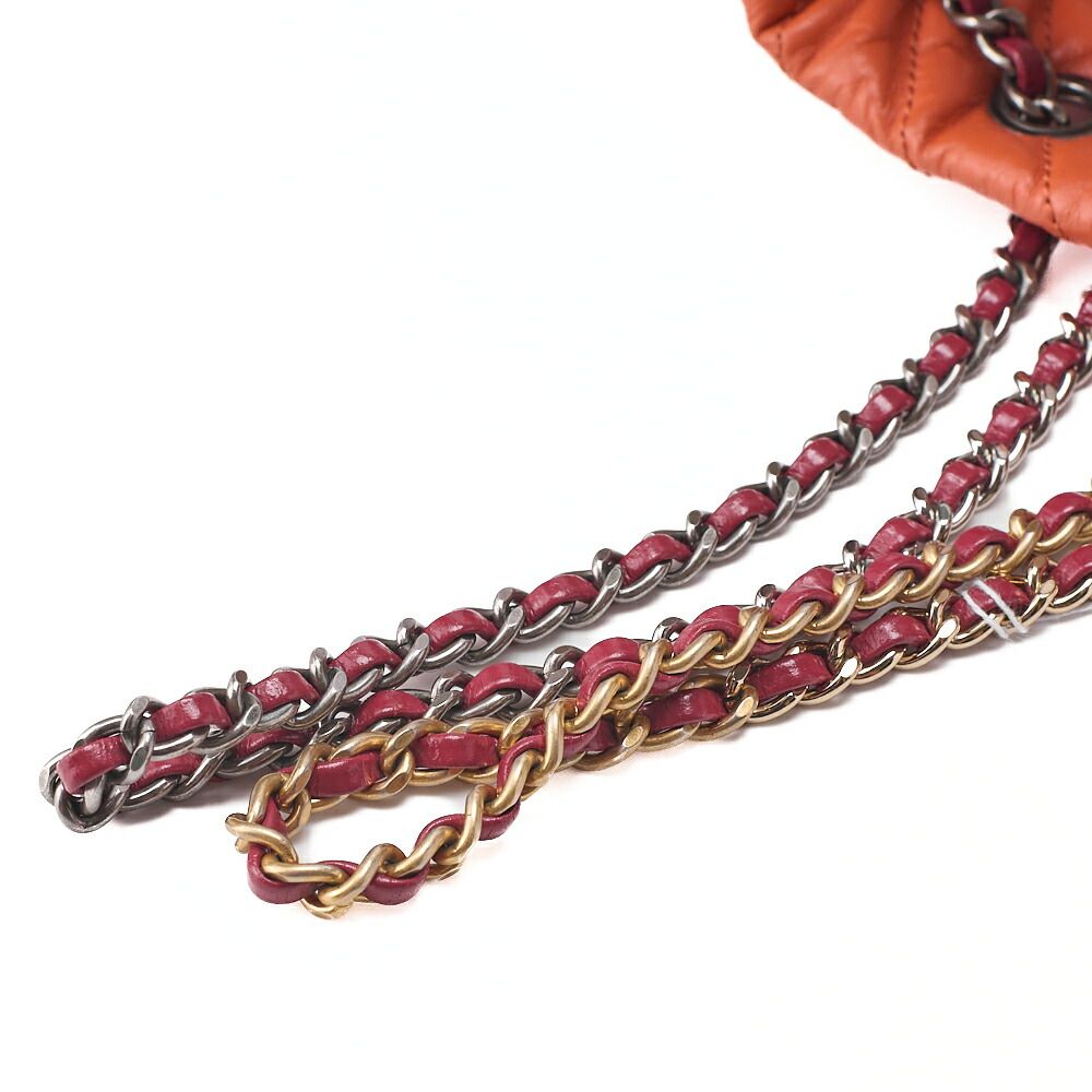 Chanel Chain Backpack Matelasse Gabrielle De Chanel Silver And Gold Hardware