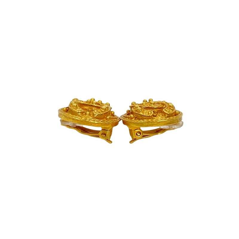 Chanel Coco Mark Motif Earrings Ear Cuff Accessories Small 94A