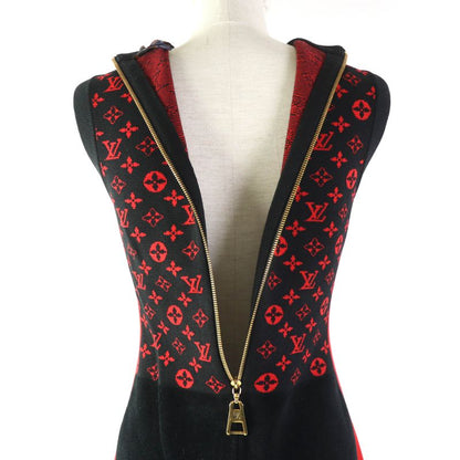 Louis Vuitton 20AW Jacquard Sleeveless Mini Dress In Monogram Dress Black Red