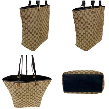 Gucci Mini Tote Bag GG Canvas Leather Brown Beige Shoulder