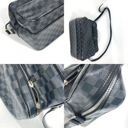 Louis Vuitton Io Shoulder Bag N45252 Damier Graphite Canvas Black