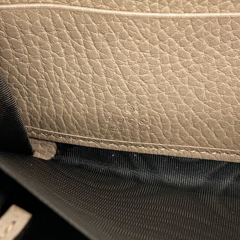 Gucci Long Wallet GG Nylon 456117 PVC Leather Pink Brown Chien Pan Gold