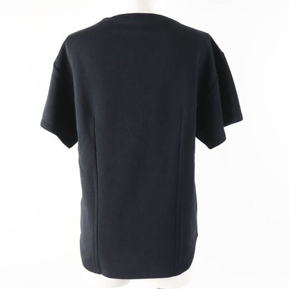 CHANEL 21B P71283 100% Cotton COCO Patch Short Sleeve T-shirt With Rhinestones