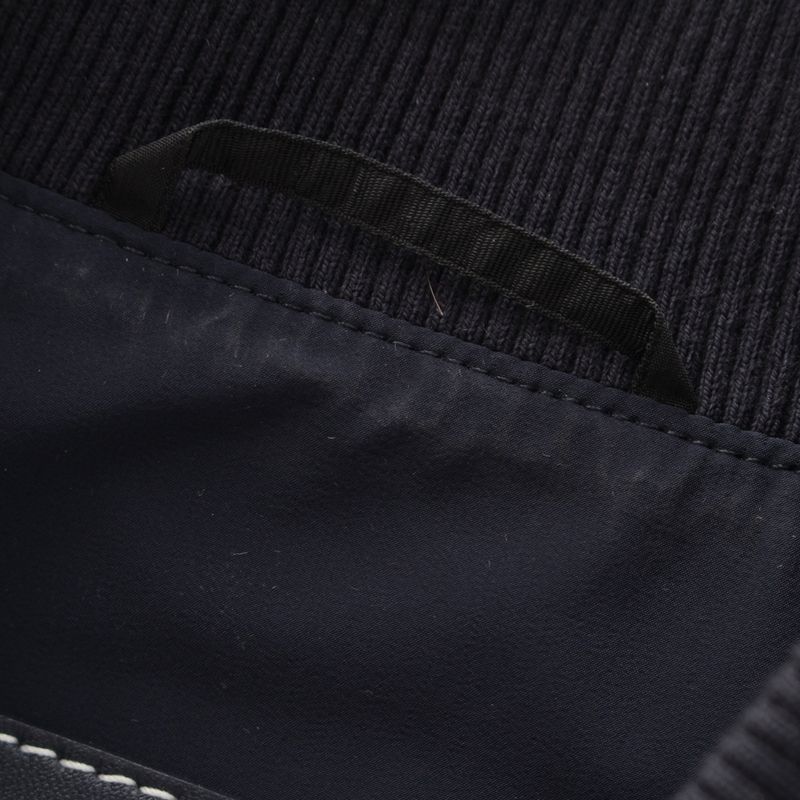 Hermes 24 Nylon Lamb Leather Blouson Bomber Jacket Outerwear H452820hk0144 Navy