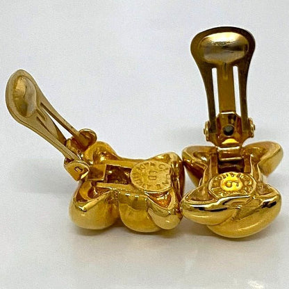 Celine Earring Gold Triomphe Excellent Condition Rare GP Used