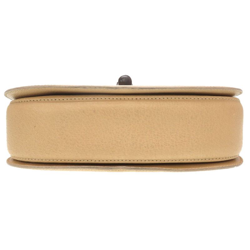 Gucci Bamboo Leather Beige Gold Hardware 2WAY Handbag Bag 0122 Gucci