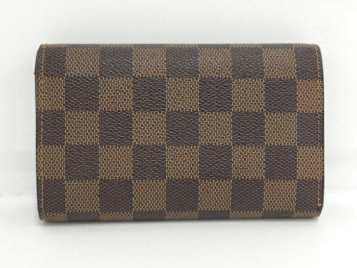 Louis Vuitton Porte Feuille Tresor Fold Wallet With L-shaped Zipper Damier