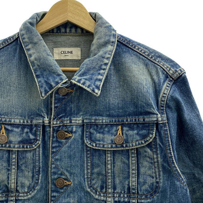 Celine - Trucker Jacket In Denim Damaged Denim Trucker Jacket - M - Indigo -