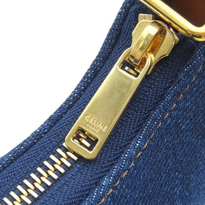 Celine Handbag Ava Denim Calf Navy×tan Gold Hardware Navy Blue Brown 193952dka