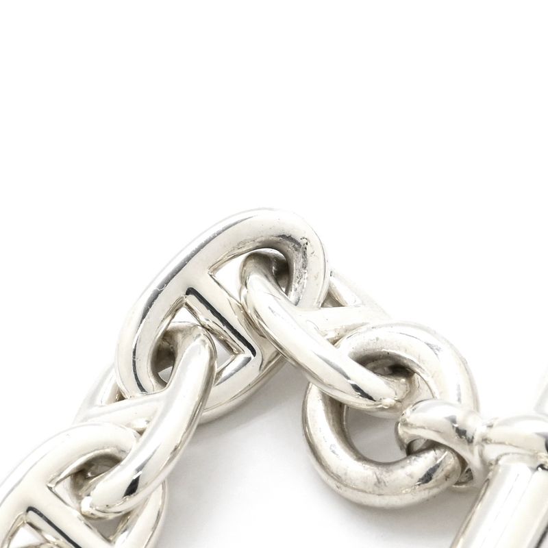 Hermes Bracelet Chaine D'ancre MM Silver 925 Silver 15 Frames Star Ring Silver