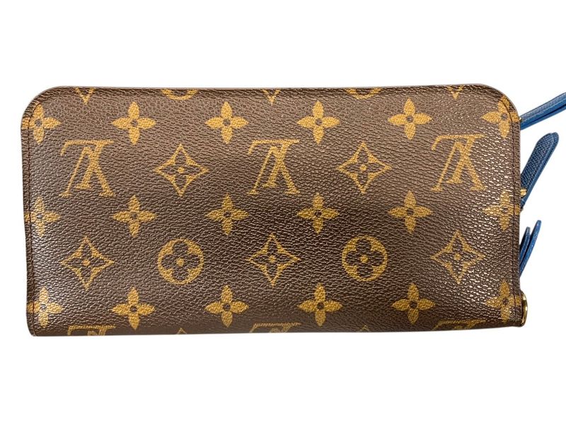 2543 Louis Vuitton Long Wallet Portefeuille Antholite Monogram Petrol Blue