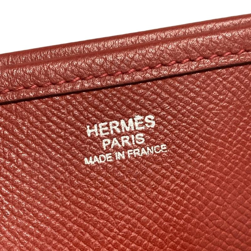 Hermes Shoulder Bag Evelyn Doe GM Rouge Vif Silver Hardware